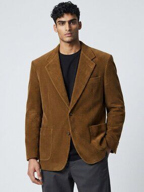 VTG Personal Choice Mens 48 Brown Corduroy 2 Button Pockets Sport Jacket Coat